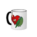 I Love my Half Moon Conure mugs