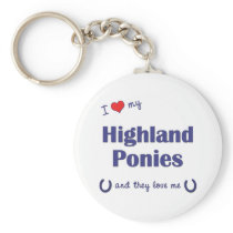 I Love My Highland Ponies (Multiple Ponies) keychains