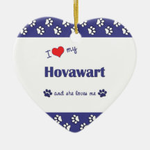 I Love My Hovawart (Female Dog) Ornaments