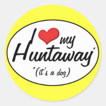 I Love My Huntaway (It's a Dog) Stickers