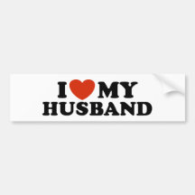 I Love My Husband Bumper Sticker