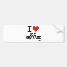 I love my husband bumper sticker