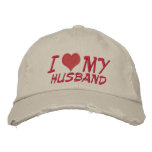 I Love My Husband embroidered hats