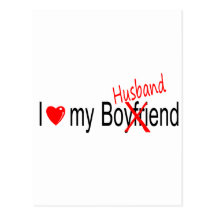 I Love My Husband Post Card