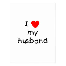I Love My Husband Post Cards