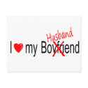 I Love My Husband postcards