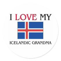 I Love My Icelandic Grandma stickers