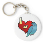 I Love my Indian Ringneck Parakeet Keychain