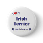 I Love My Irish Terrier (Male Dog) buttons