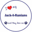 I Love My Jack-A-Ranians (Multiple Dogs) photo sculptures