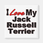 I Love My Jack Russell Terrier Dog Gifts Magnets