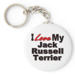 I Love My Jack Russell Terrier Keychain