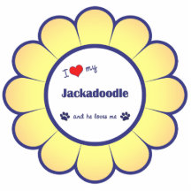 I Love My Jackadoodle (Male Dog) Acrylic Cut Outs