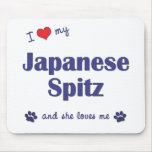 I Love My Japanese Spitz (Female Dog) mousepads