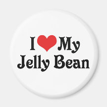 I Love My Jelly Bean Magnet
