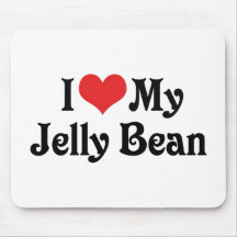 I Love My Jelly Bean Mouse Pads