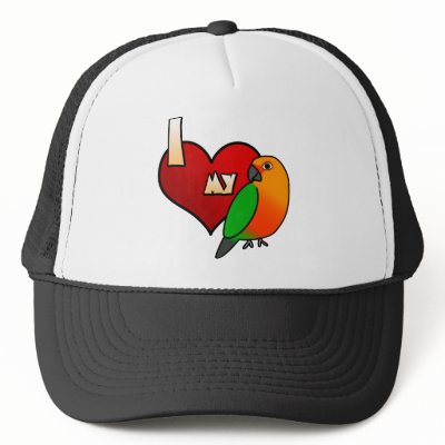 I Love my Jenday Conure Trucker Hat by MenagerieMayhem