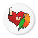 I Love my Jenday Conure magnets