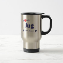 I Love My Jug (Male Dog) Mugs