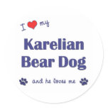 I Love My Karelian Bear Dog (Male Dog) stickers