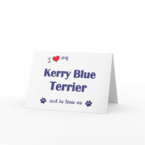 I Love My Kerry Blue Terrier (Male Dog) Greeting Card