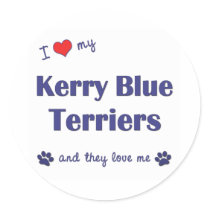 I Love My Kerry Blue Terriers (Multiple Dogs) Sticker