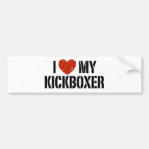 I Love My Kickboxer Bumper Stickers