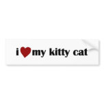 I Love My Kitty Cat bumper stickers