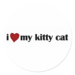 I Love My Kitty Cat stickers