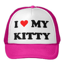 I Love My Kitty Mesh Hat