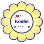 I Love My Koolie (Female Dog) Cut Outs