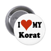 I Love My Korat Cat Merchandise buttons