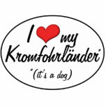 I Love My Kromfohrlander (It's a Dog) photo sculptures