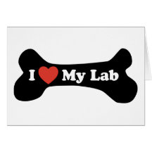 I Love My Lab - Dog Bone Cards