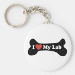 I Love My Lab - Dog Bone Key Chains