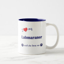 I Love My Labmaraner (Female Dog) Coffee Mug