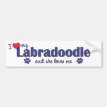 I Love My Labradoodle (Female Dog) Bumper Stickers