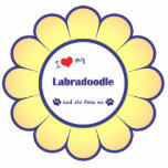 I Love My Labradoodle (Female Dog) Photo Sculpture