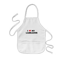 I Love My Labrador Aprons