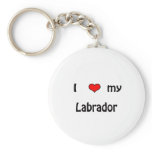I Love My Labrador keychains