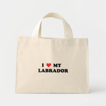 I Love My Labrador Tote Bags