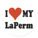 I Love My LaPerm Cat Merchandise stickers
