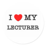 I Love My LECTURER stickers