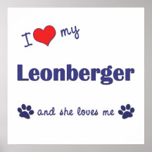 I Love My Leonberger (Female Dog) Print