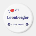 I Love My Leonberger (Male Dog) Fridge Magnets