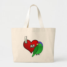 I Love my Lilac Crowned Amazon Bags