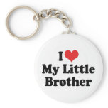 I Love My Little Brother Keychain