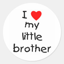 I Love My Little Brother Sticker