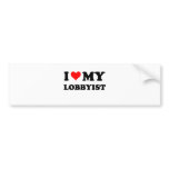 I Love My Lobbyist bumper stickers