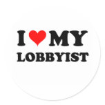 I Love My Lobbyist stickers